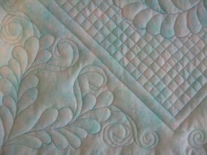 Aqua Wholecloth detail