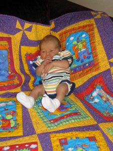 Aidan & his quilt