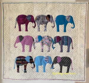 Group Hug elephant quilt